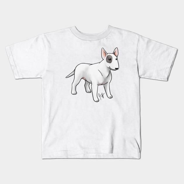 Dog - Bull Terrier - Spot Kids T-Shirt by Jen's Dogs Custom Gifts and Designs